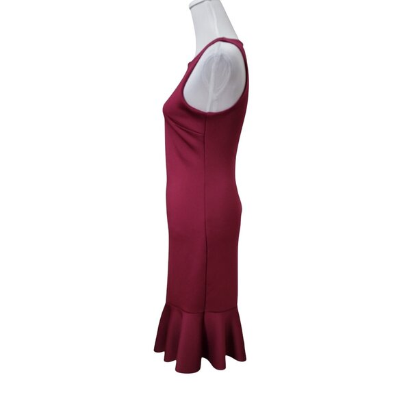 Banana Republic Size 4 Wine Colored Wrinkle-Resistant Sleeveless Cocktail Dress - Picture 3 of 14